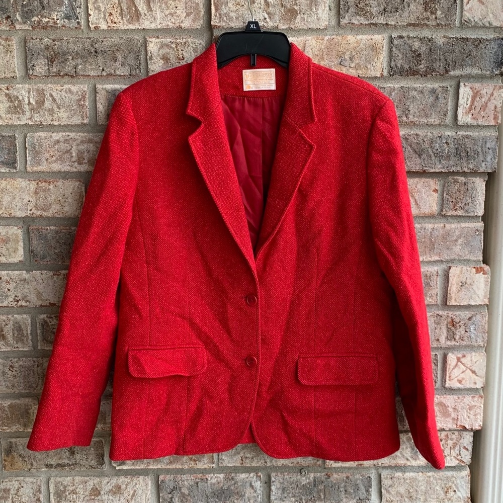 🍒💣 Vintage Pendleton Red Blazer